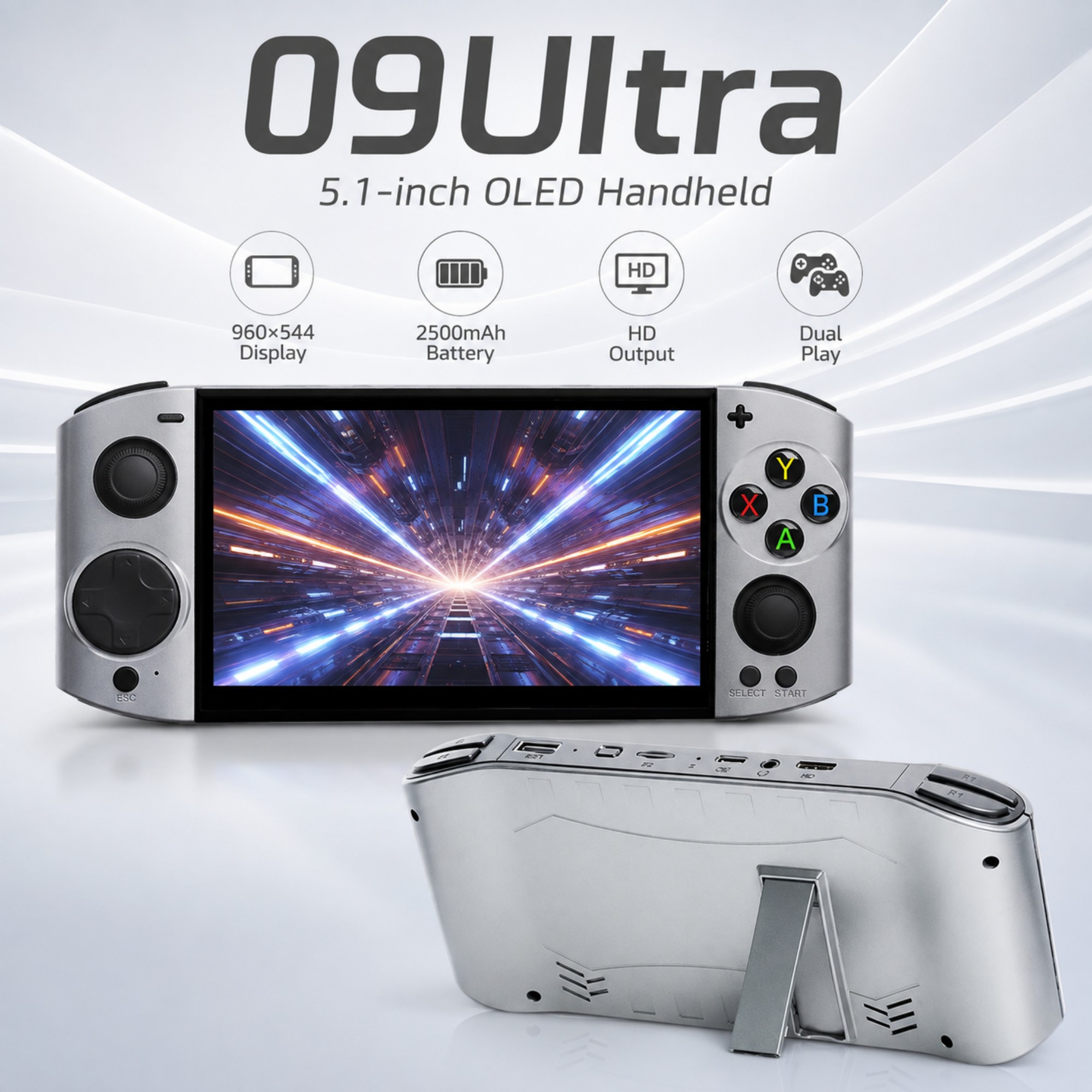09 Ultra 5.1 Inch OLED Handhel - Retro Gaming Os 评论和价格