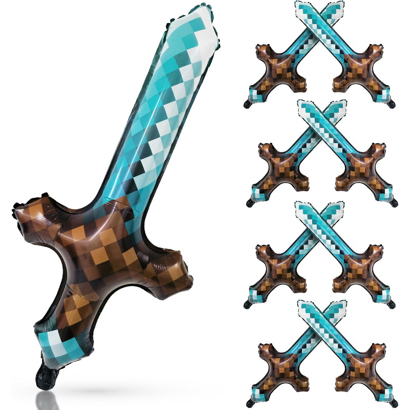 8Pcs Pixel Inflatable Sword My - Retro Gaming Event 评论和价格