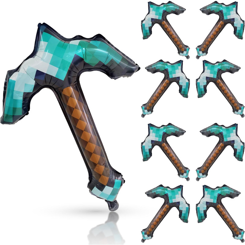 8Pcs Pixel Inflatable Pickaxe  - Retro Gaming Event 评论和价格