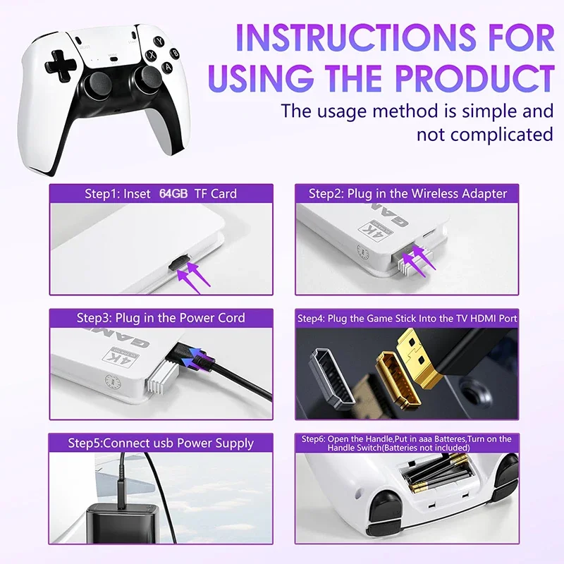 M15 4K TV Game Stick 64GB Buil - Retro Gaming For Tv 评论和价格