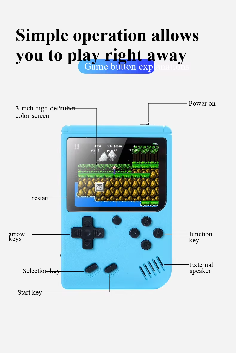 NEW 3 Inch Portable Retro Mini - Retro Gaming Os 评论和价格