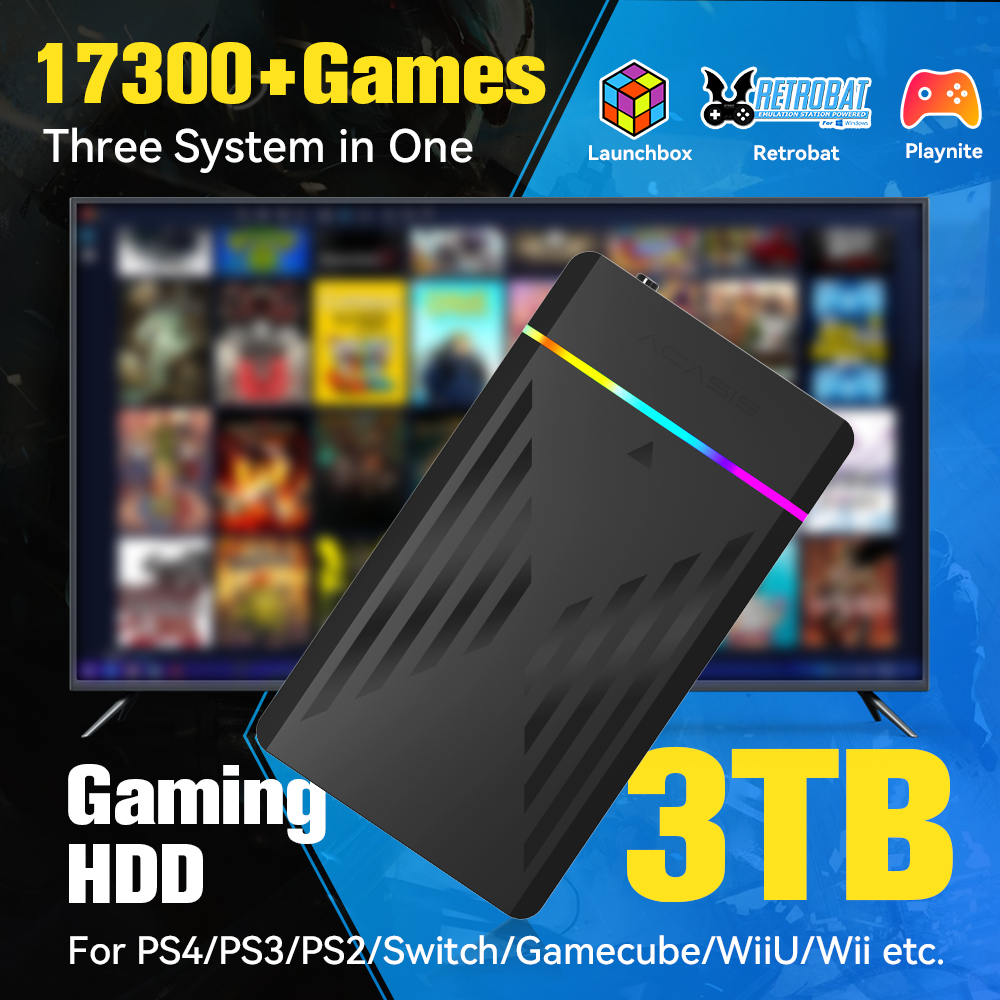 3TB Portable Gaming HDD Launch - Retro Gaming Os 评论和价格
